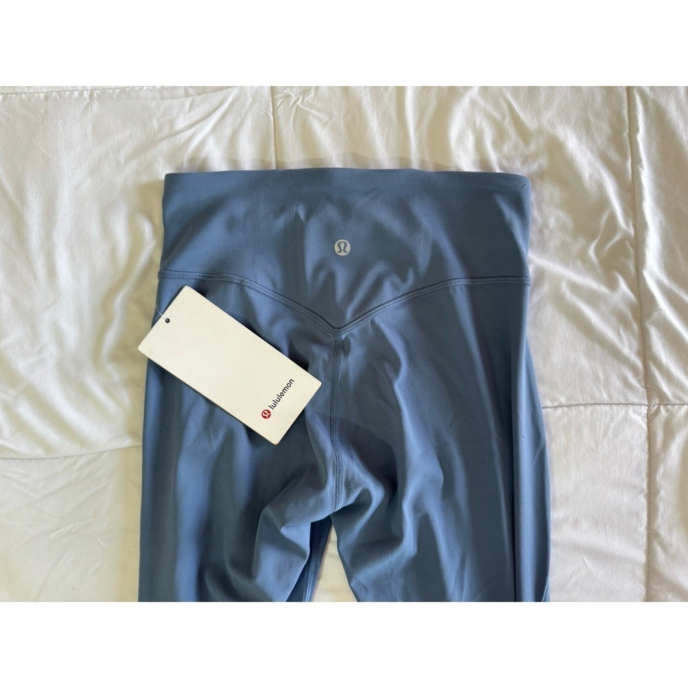 New Lululemon Nulu High-Rise Mesh-Panel Tight 25" Washed Denim Size 6 Blue - Picture 4 of 11
